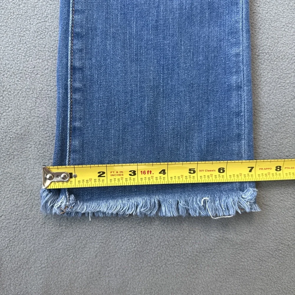Veronica Beard Jeans Womens 24 Blue Carly Kick Flare High Rise Sunrise Wash Crop